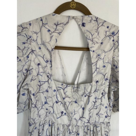 Nicholas Celie Maxi Dress 6 Floral Print V-Neck Purple/White - Picture 9 of 16